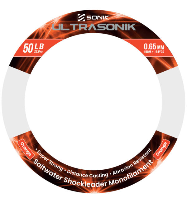 Sonik Ultrasonik Shock Monofilament Line Orange - Pack Of 6
