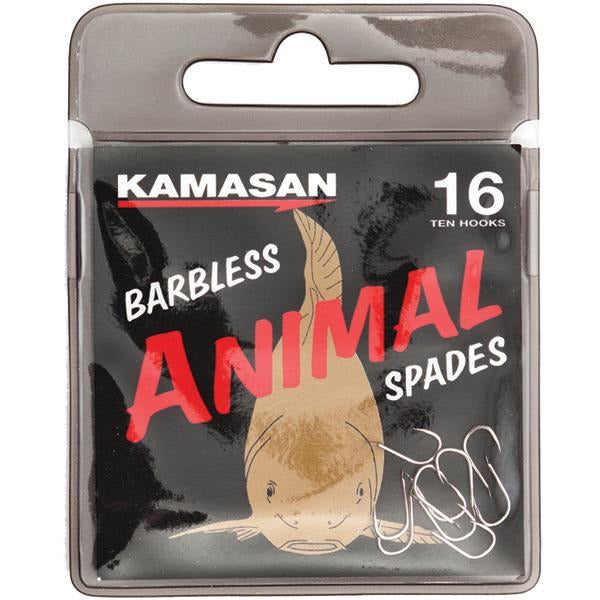 Kamasan Animal Spade Barbless Hooks - Pack Of 10 X 20