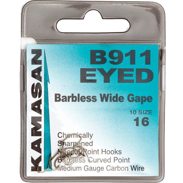 Kamasan B911 Barbless Eyed Coarse Hooks - Pack Of 10 X 20
