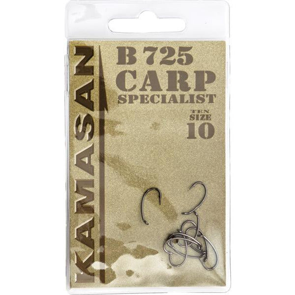 Kamasan Carp Specialist B725BL Coarse Hooks - Pack Of 10 X 10