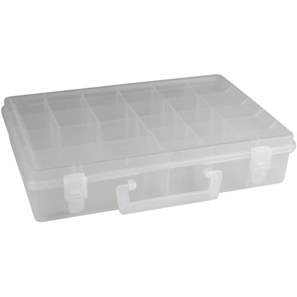 Leeda Multi Change Case 6-24 Compartments Tackle Box Clear